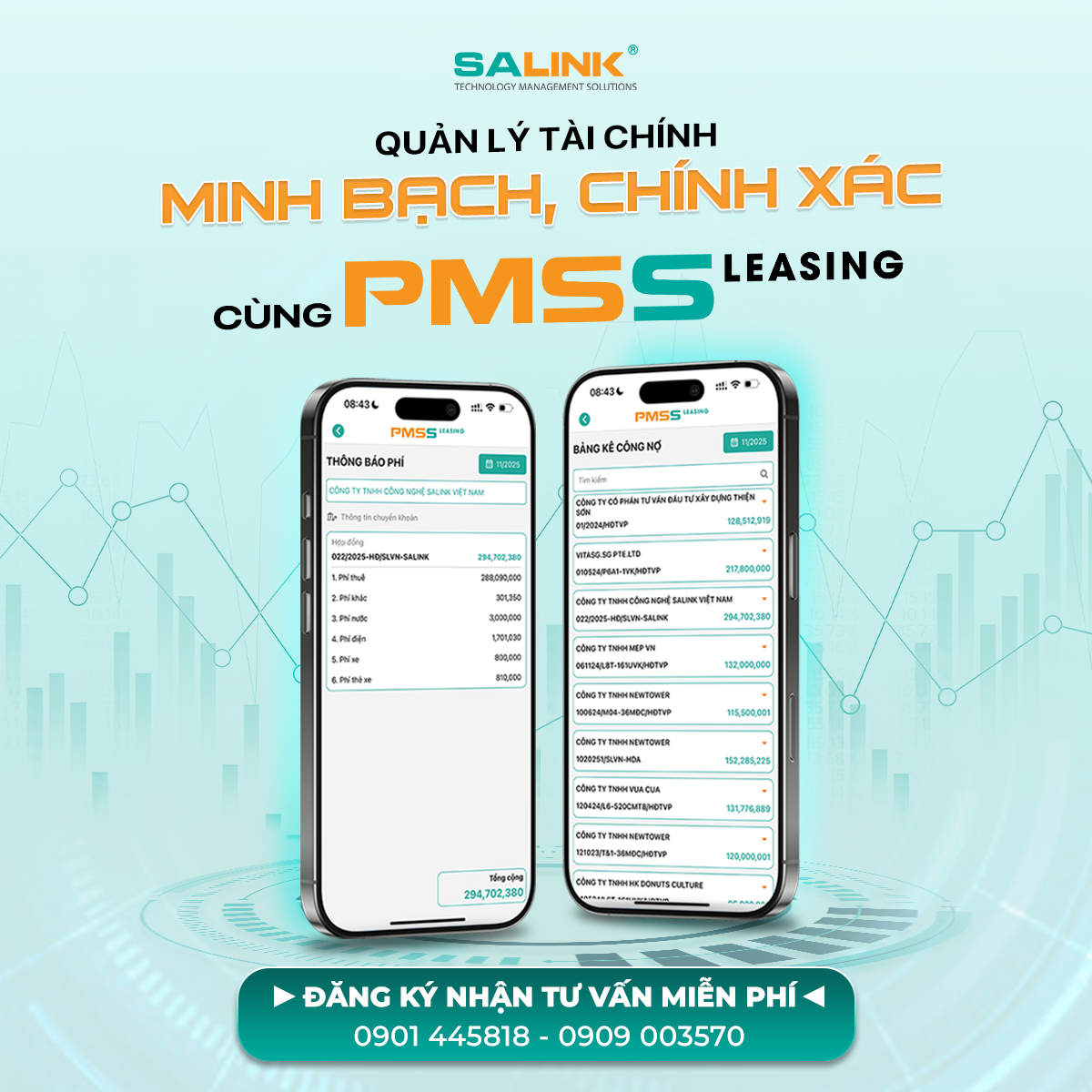 QUẢN LÝ TÀI CHÍNH MINH BẠCH, CHÍNH XÁC CÙNG PMSS LEASING